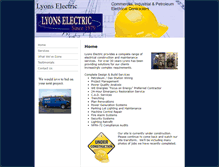 Tablet Screenshot of lyons-electric.com